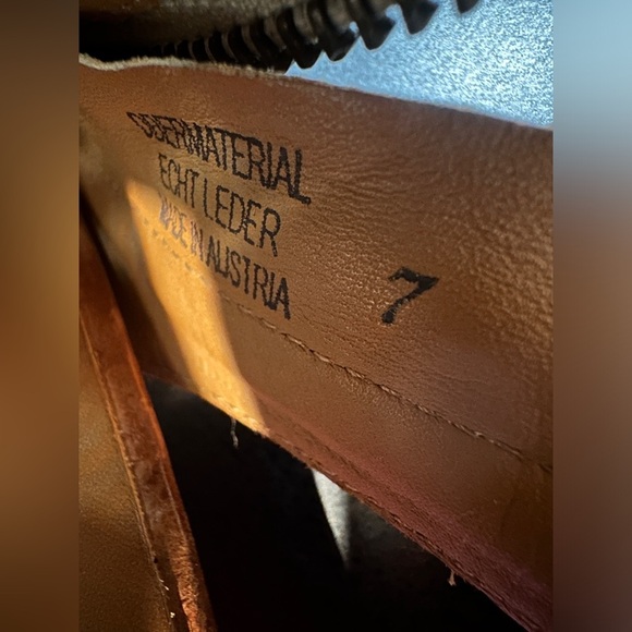 Paul Green Brown Leather Peep Toe Sling Back Side Zip Bootie/Heels Women’s Sz 7 - Picture 6 of 10